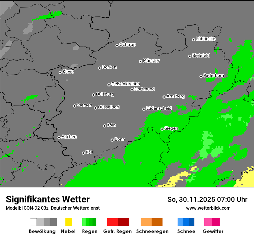 Modellkarten Signifikantes Wetter