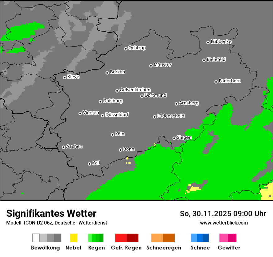Modellkarten Signifikantes Wetter