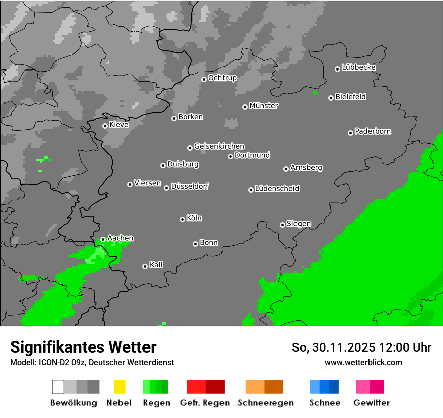 Modellkarten Signifikantes Wetter