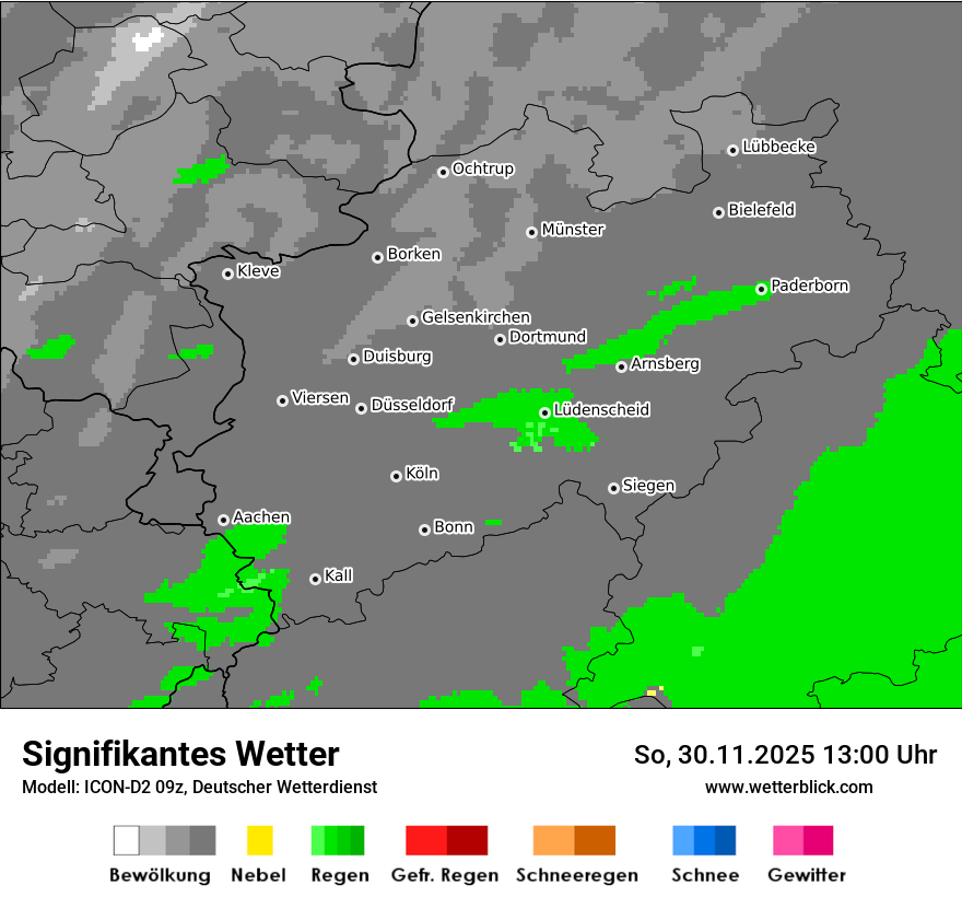 Modellkarten Signifikantes Wetter