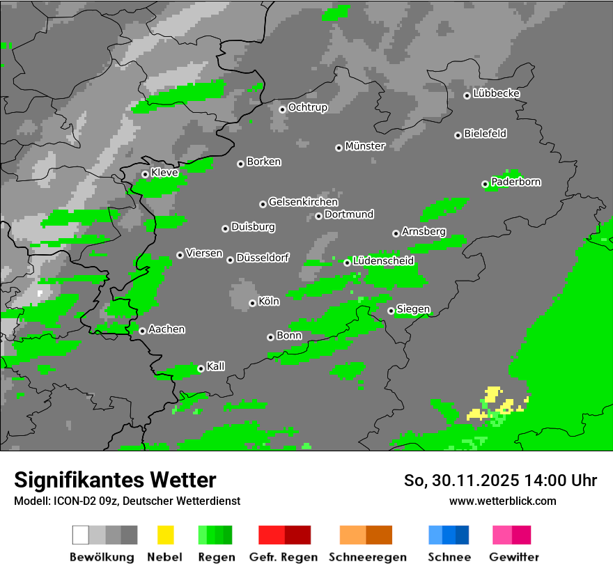Modellkarten Signifikantes Wetter
