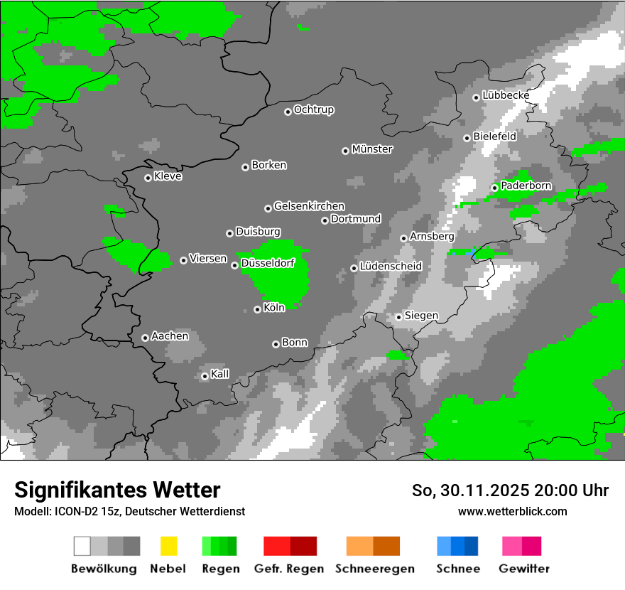 Modellkarten Signifikantes Wetter