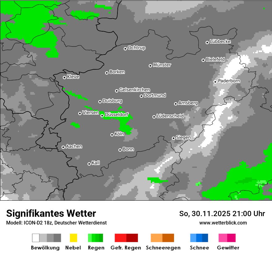 Modellkarten Signifikantes Wetter