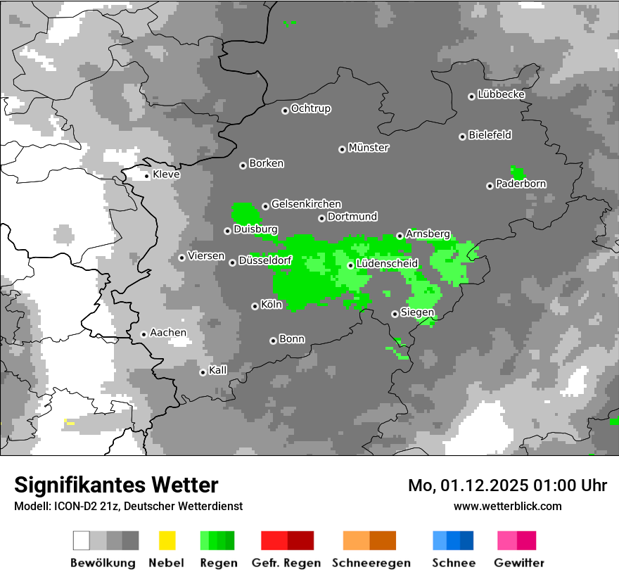 Modellkarten Signifikantes Wetter