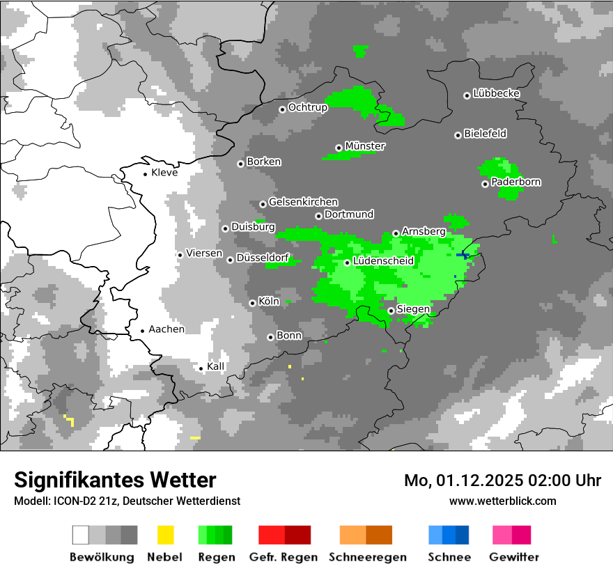 Modellkarten Signifikantes Wetter