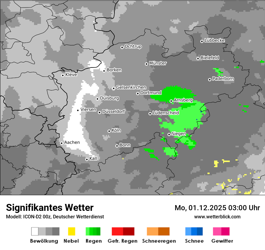 Modellkarten Signifikantes Wetter