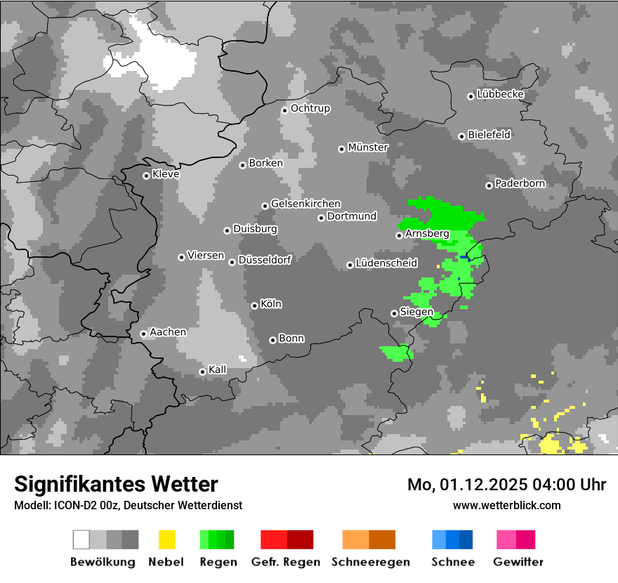 Modellkarten Signifikantes Wetter