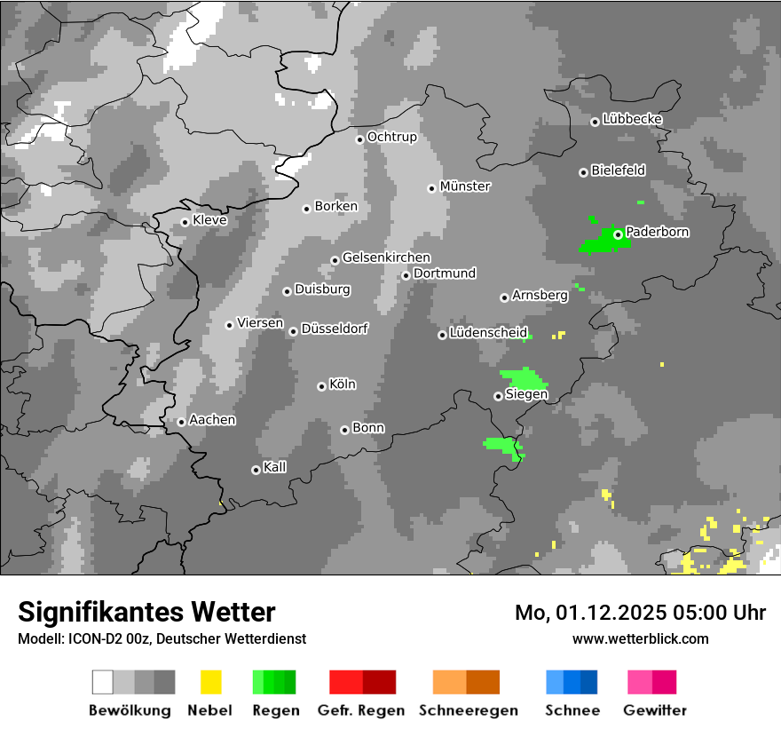 Modellkarten Signifikantes Wetter
