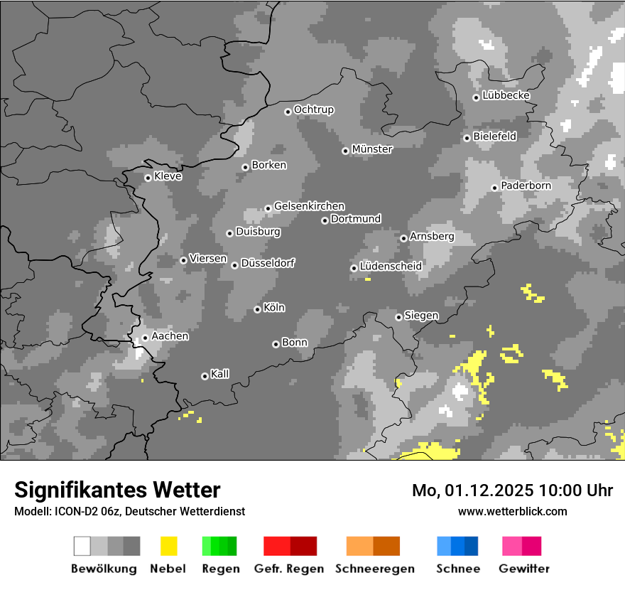 Modellkarten Signifikantes Wetter