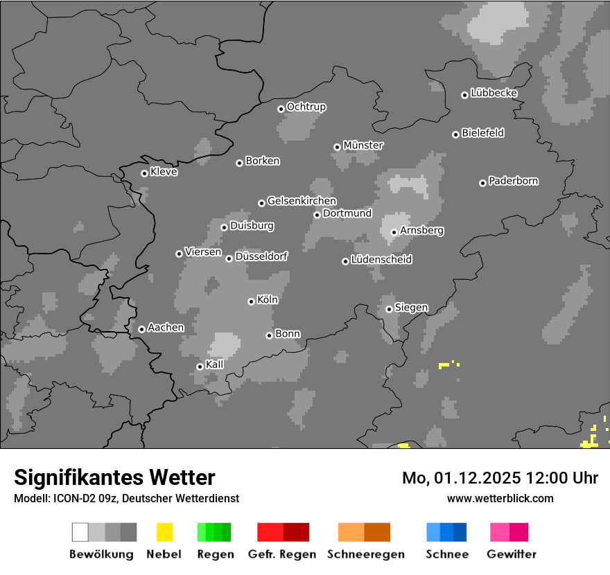 Modellkarten Signifikantes Wetter