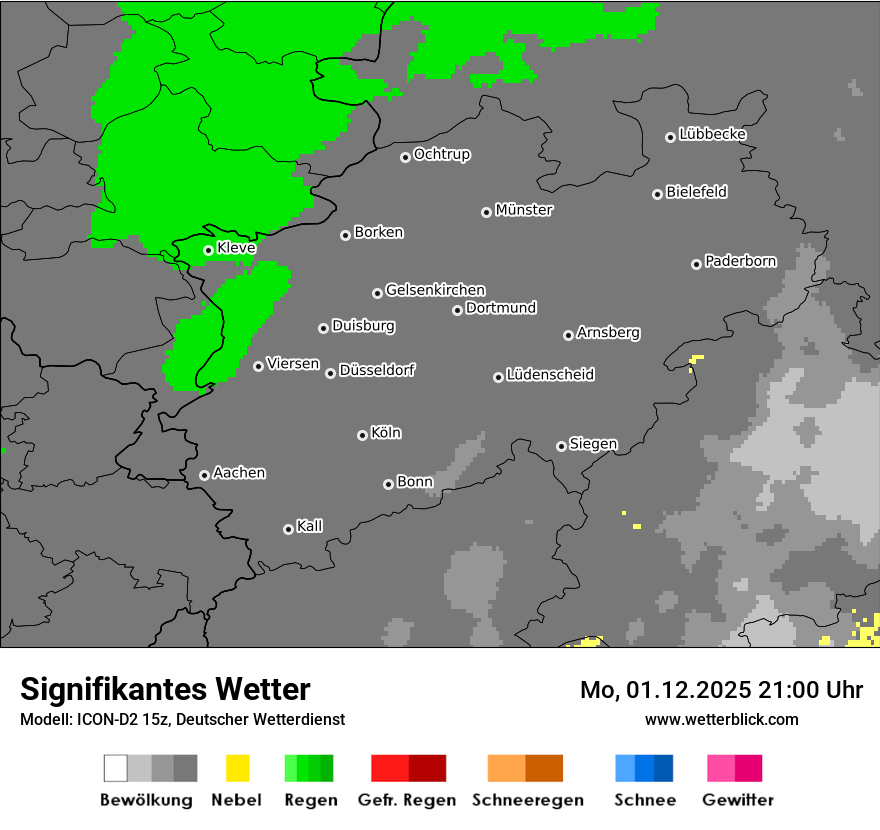 Modellkarten Signifikantes Wetter
