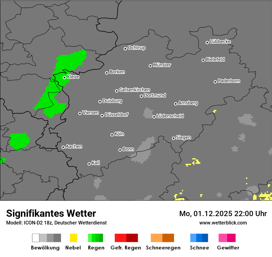 Modellkarten Signifikantes Wetter