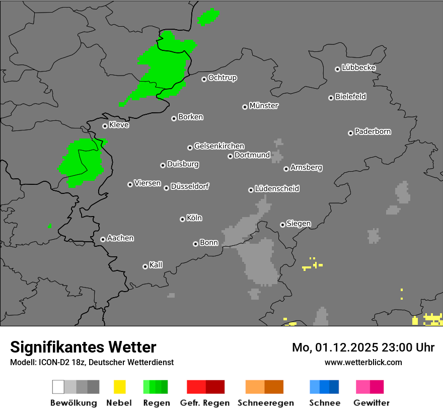 Modellkarten Signifikantes Wetter