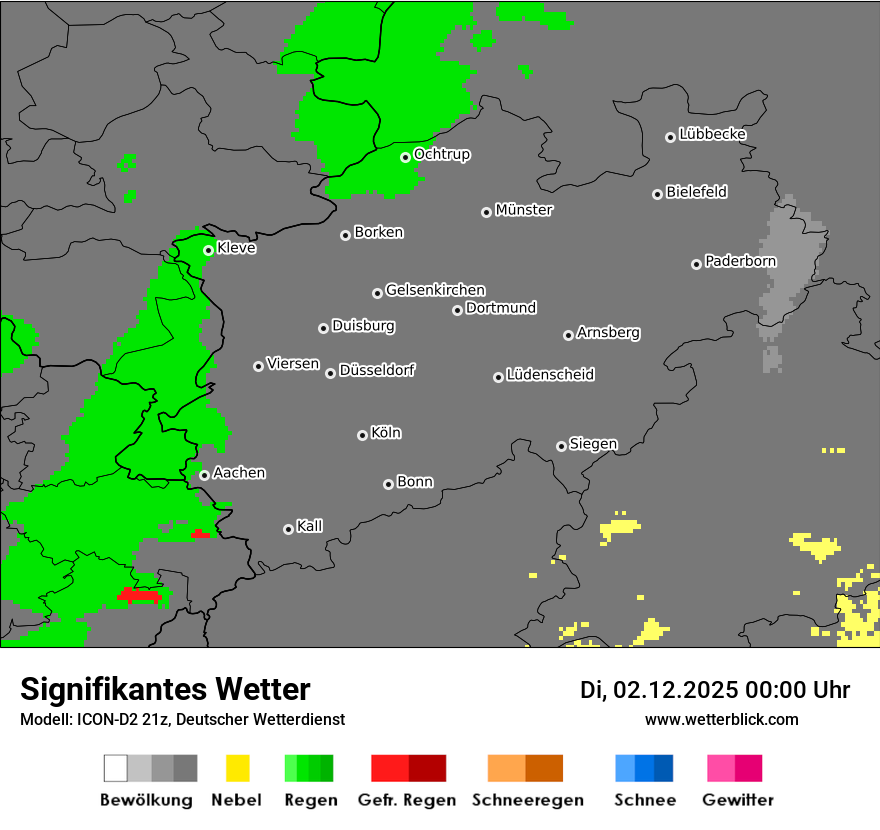 Modellkarten Signifikantes Wetter