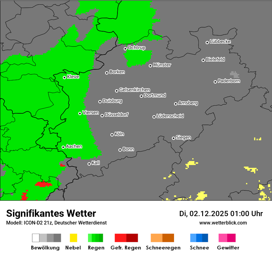 Modellkarten Signifikantes Wetter
