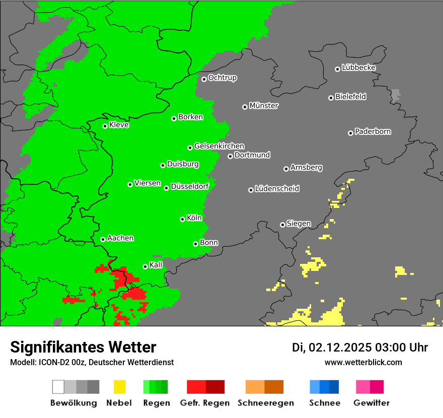 Modellkarten Signifikantes Wetter