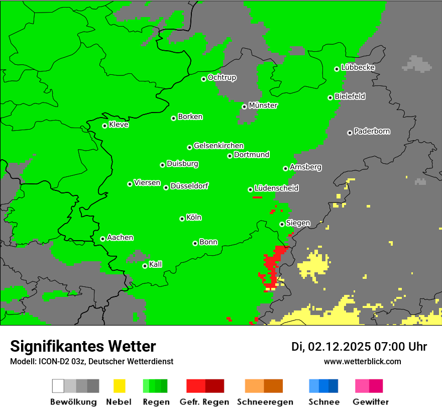 Modellkarten Signifikantes Wetter
