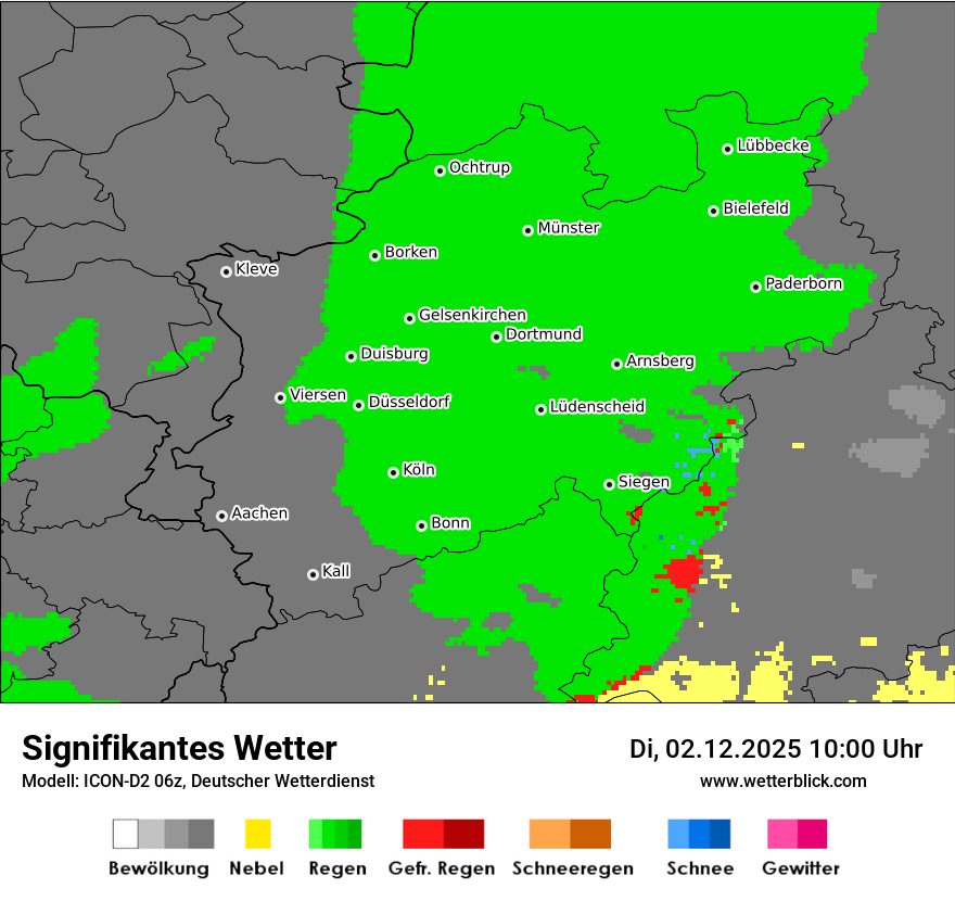 Modellkarten Signifikantes Wetter