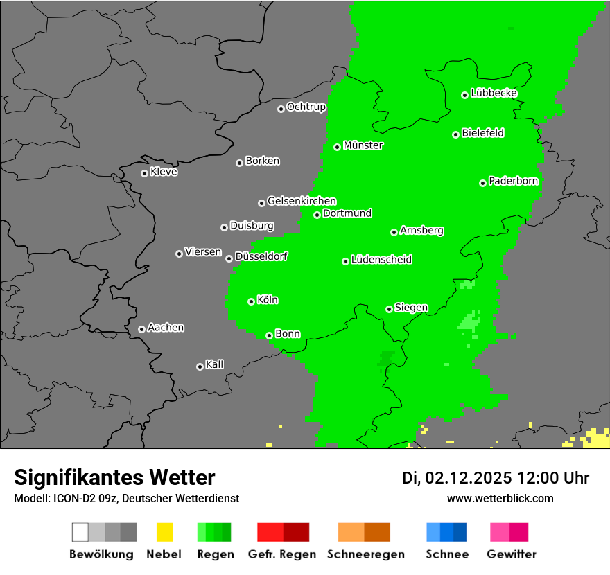 Modellkarten Signifikantes Wetter