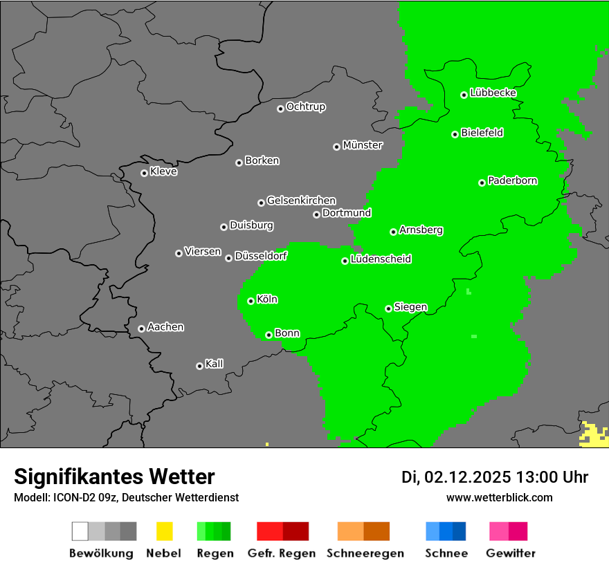 Modellkarten Signifikantes Wetter