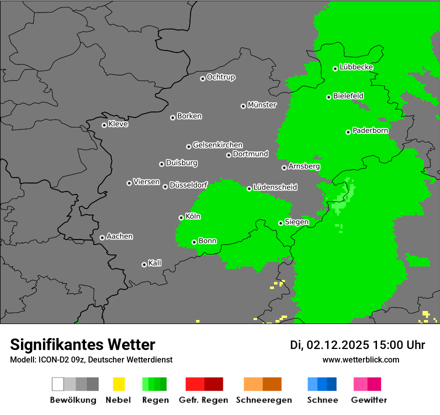 Modellkarten Signifikantes Wetter