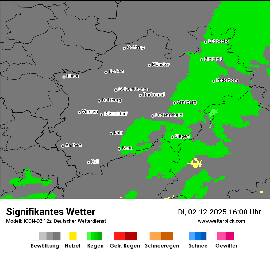 Modellkarten Signifikantes Wetter