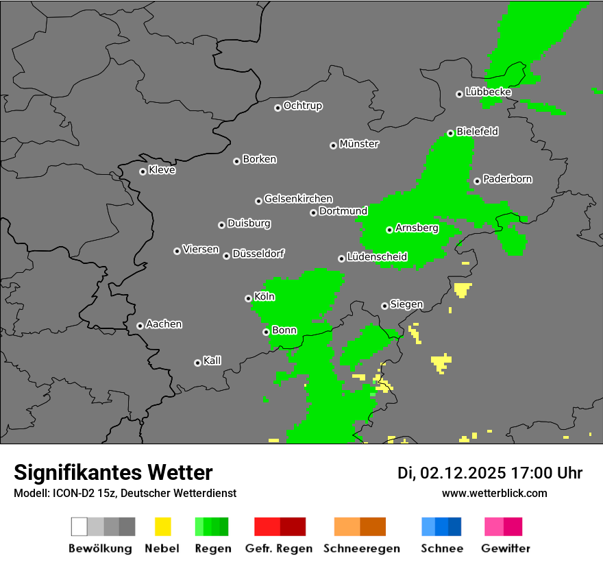 Modellkarten Signifikantes Wetter