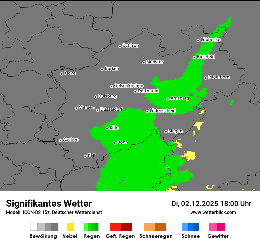 Modellkarten Signifikantes Wetter