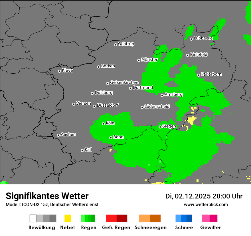 Modellkarten Signifikantes Wetter