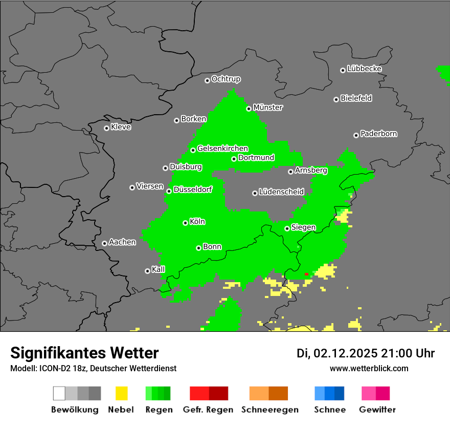 Modellkarten Signifikantes Wetter