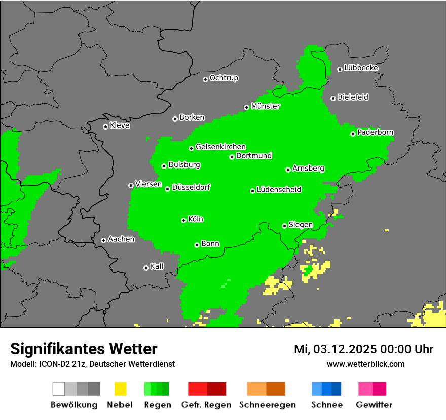 Modellkarten Signifikantes Wetter