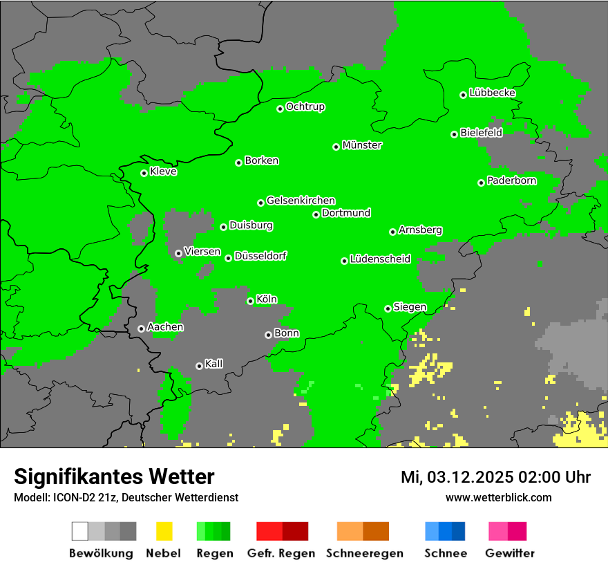 Modellkarten Signifikantes Wetter