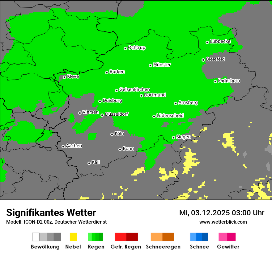 Modellkarten Signifikantes Wetter