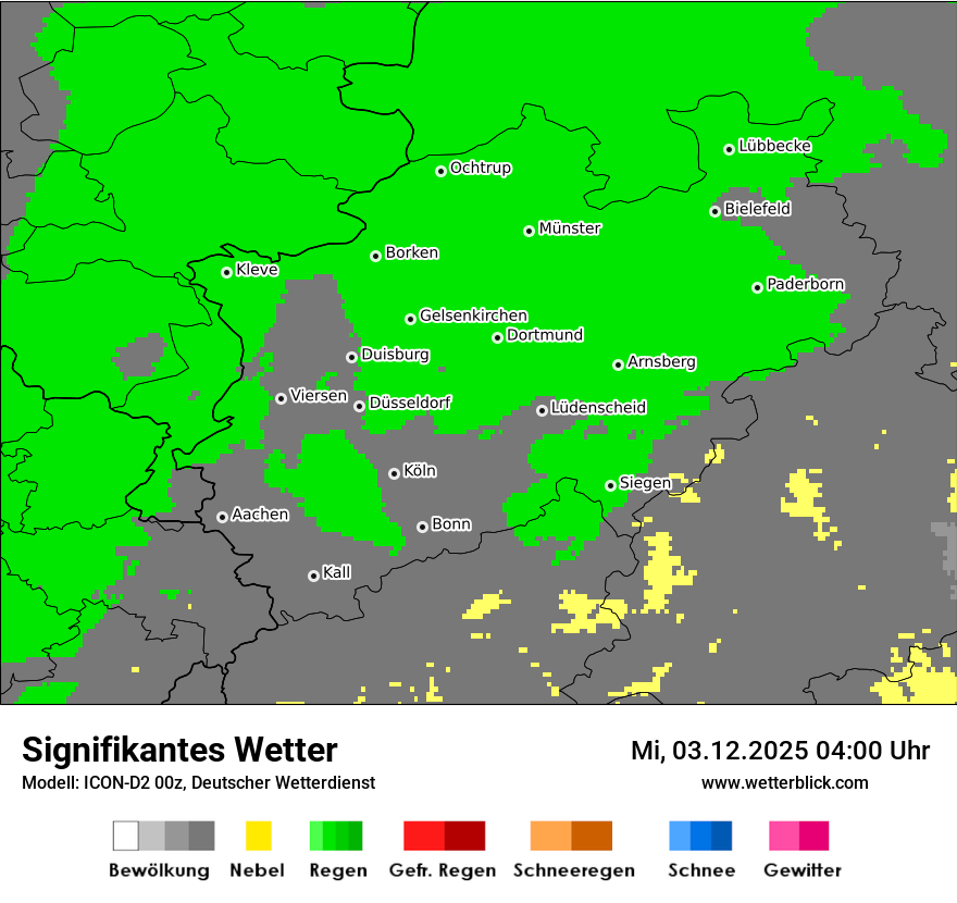 Modellkarten Signifikantes Wetter