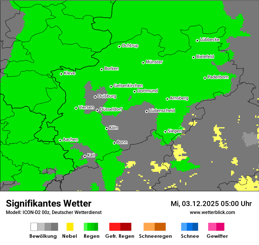 Modellkarten Signifikantes Wetter