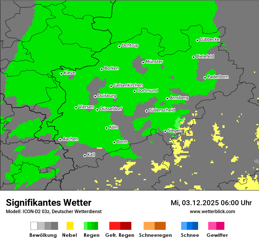 Modellkarten Signifikantes Wetter