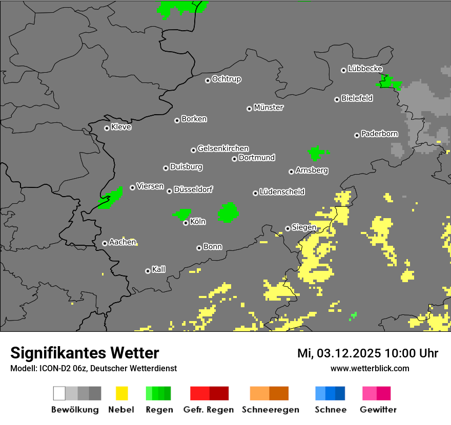 Modellkarten Signifikantes Wetter