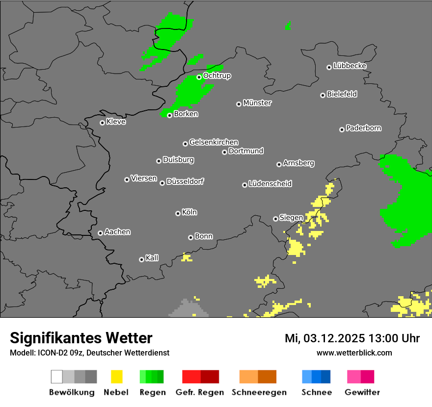 Modellkarten Signifikantes Wetter
