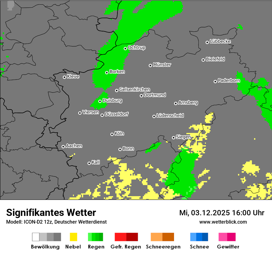 Modellkarten Signifikantes Wetter