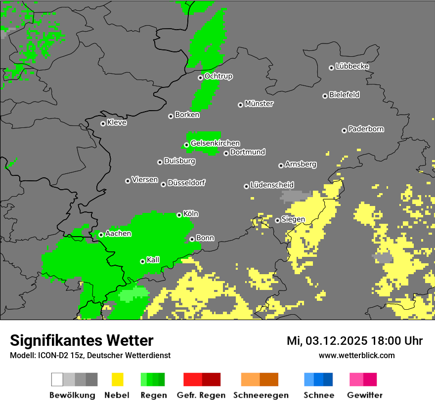 Modellkarten Signifikantes Wetter