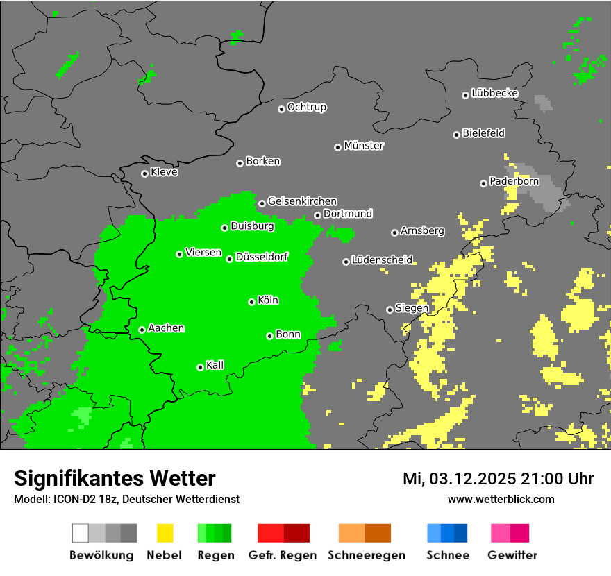 Modellkarten Signifikantes Wetter