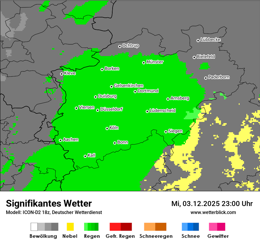 Modellkarten Signifikantes Wetter