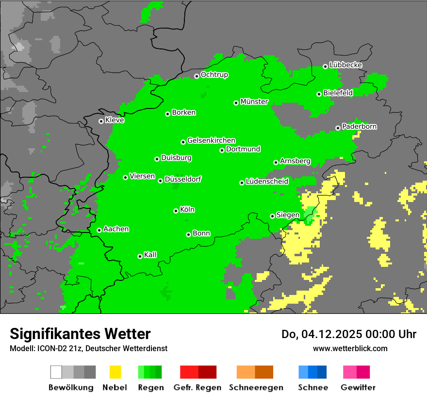 Modellkarten Signifikantes Wetter
