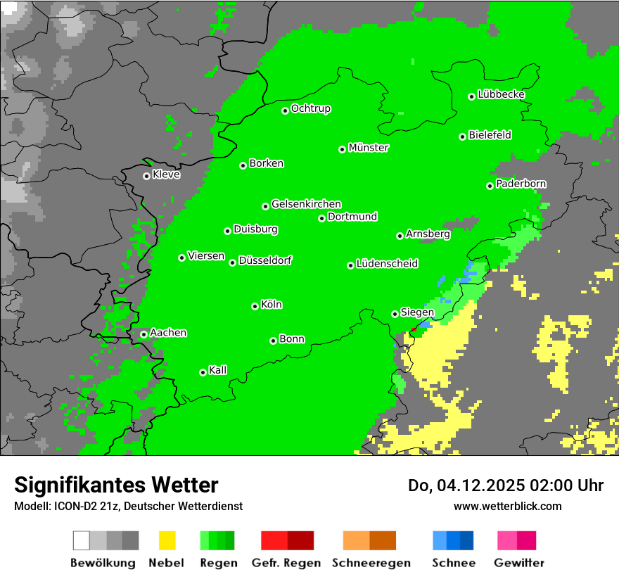 Modellkarten Signifikantes Wetter