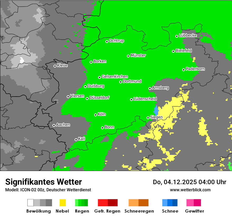 Modellkarten Signifikantes Wetter