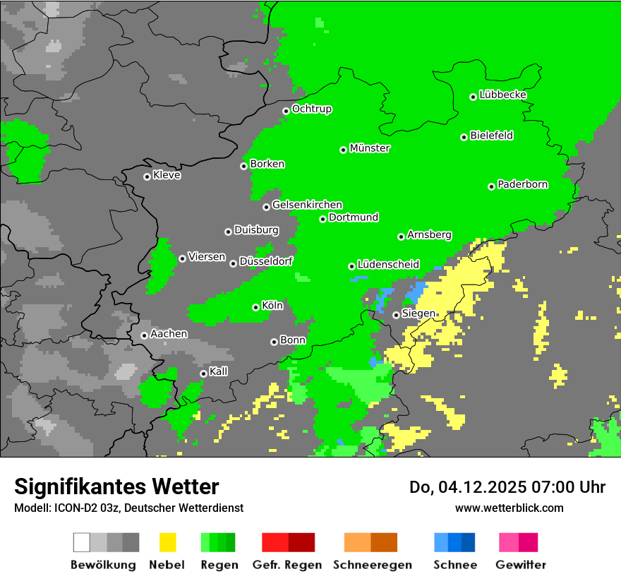 Modellkarten Signifikantes Wetter