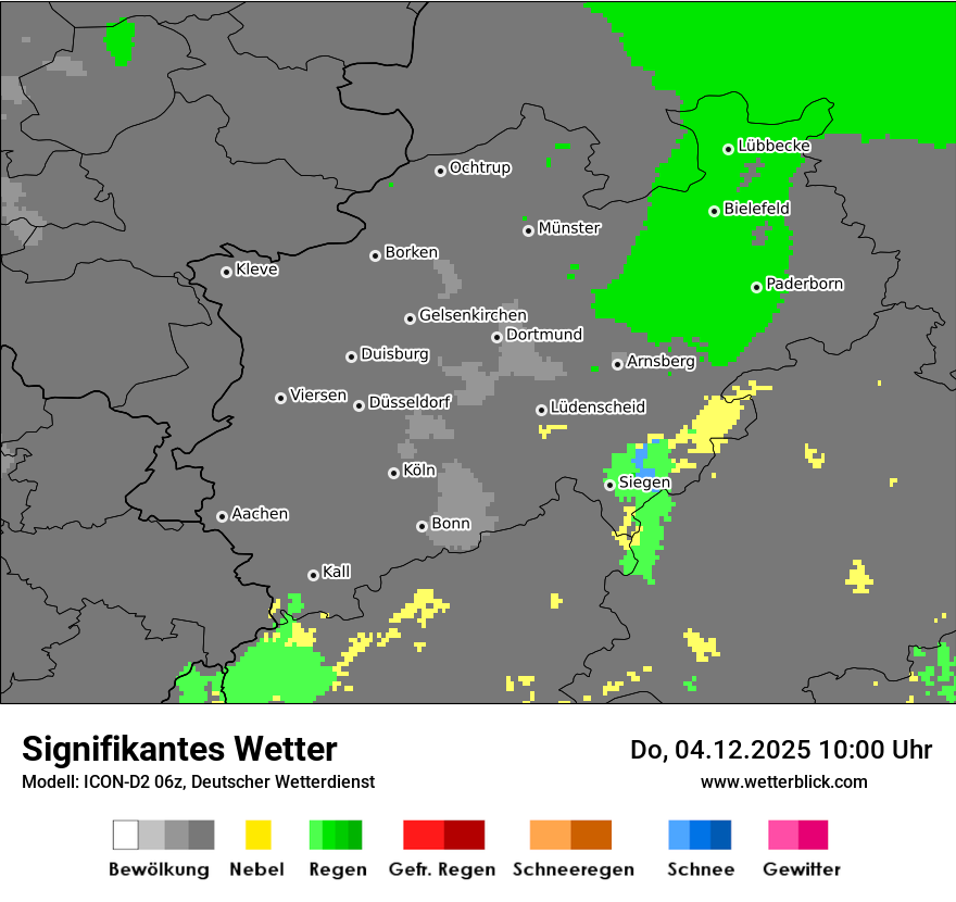 Modellkarten Signifikantes Wetter