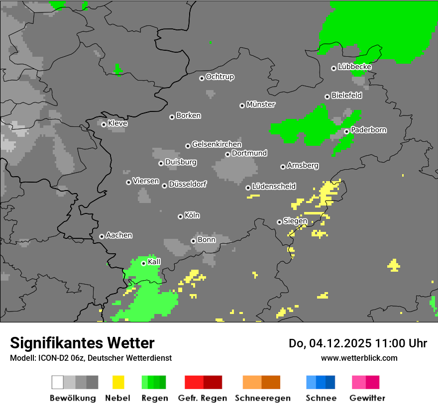 Modellkarten Signifikantes Wetter