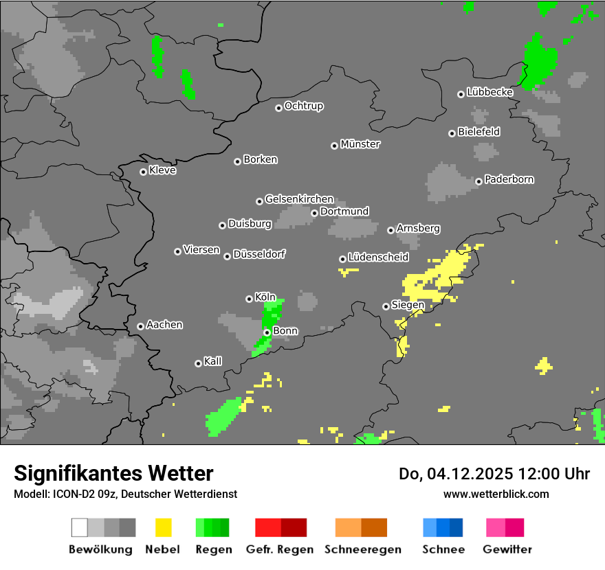 Modellkarten Signifikantes Wetter