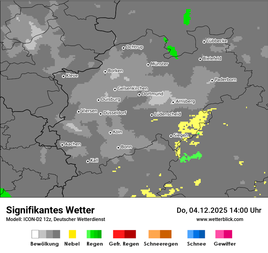 Modellkarten Signifikantes Wetter